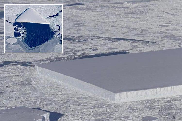 NASA publica nuevas imágenes y revela el origen del raro iceberg rectangular