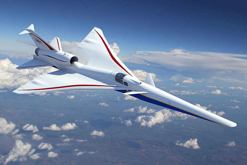 NASA inició la construcción del X-59, el avión supersónico silencioso