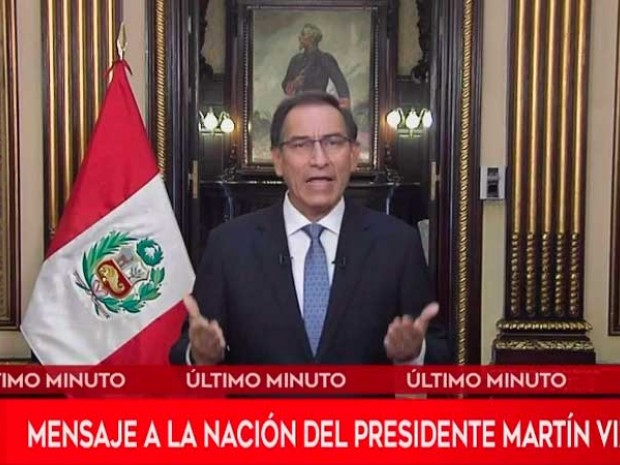 Presidente peruano Martín Vizcarra anunció reforma política tras referendo del domingo