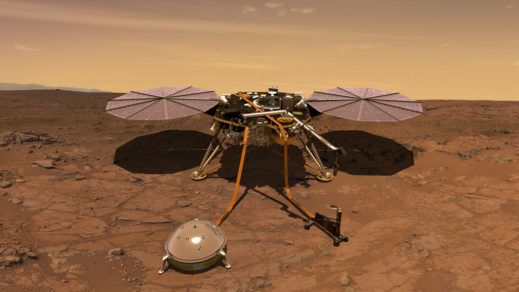 (Foto) El aterrizador InSight fue capturado desde la atmósfera de Marte