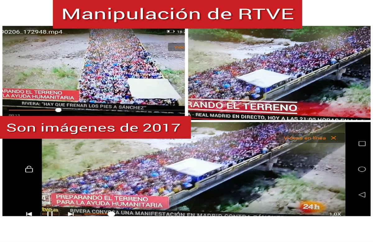 Televisora española publica en sus redes sociales imágenes falsas sobre Venezuela