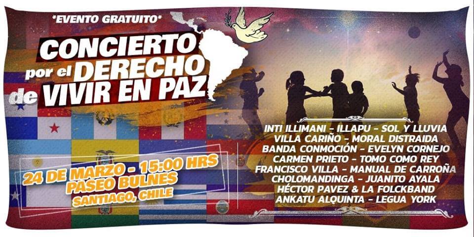 Concierto «Por el derecho de vivir en paz» alza la voz por la autodeterminación de los pueblos