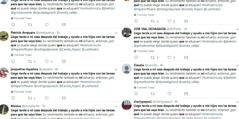 Diputados denuncian defensa del proyecto Admisión Justa con bots de Twitter