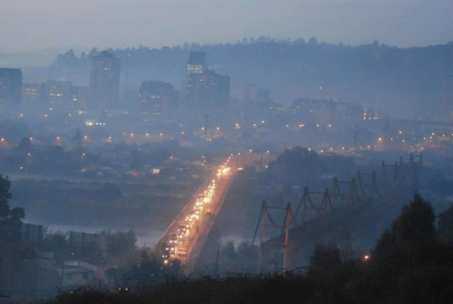 Estudio indica que 9 de las 10 ciudades más contaminadas de Sudamérica son chilenas