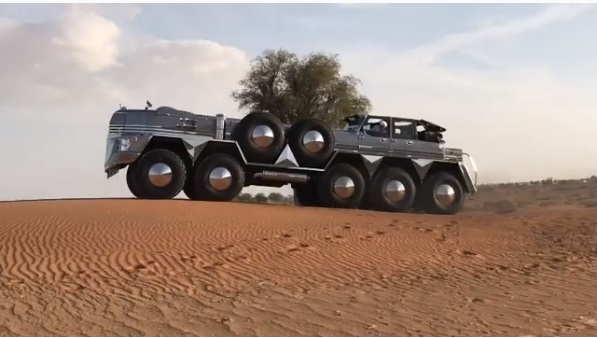 (Vídeo) El jeque de Dubai construyó el SUV más grande del mundo