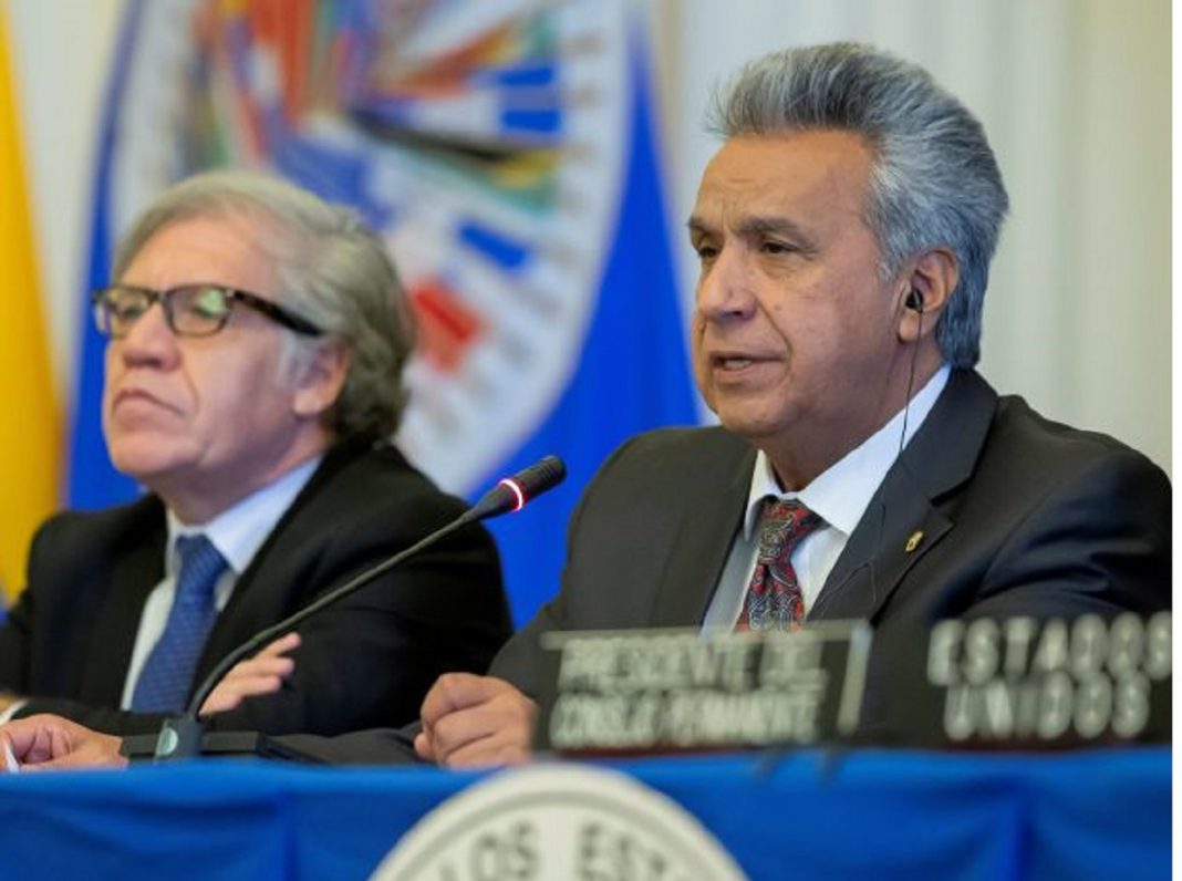 Lenín Moreno llama a intervenir Venezuela y Nicaragua con la Doctrina Roldós