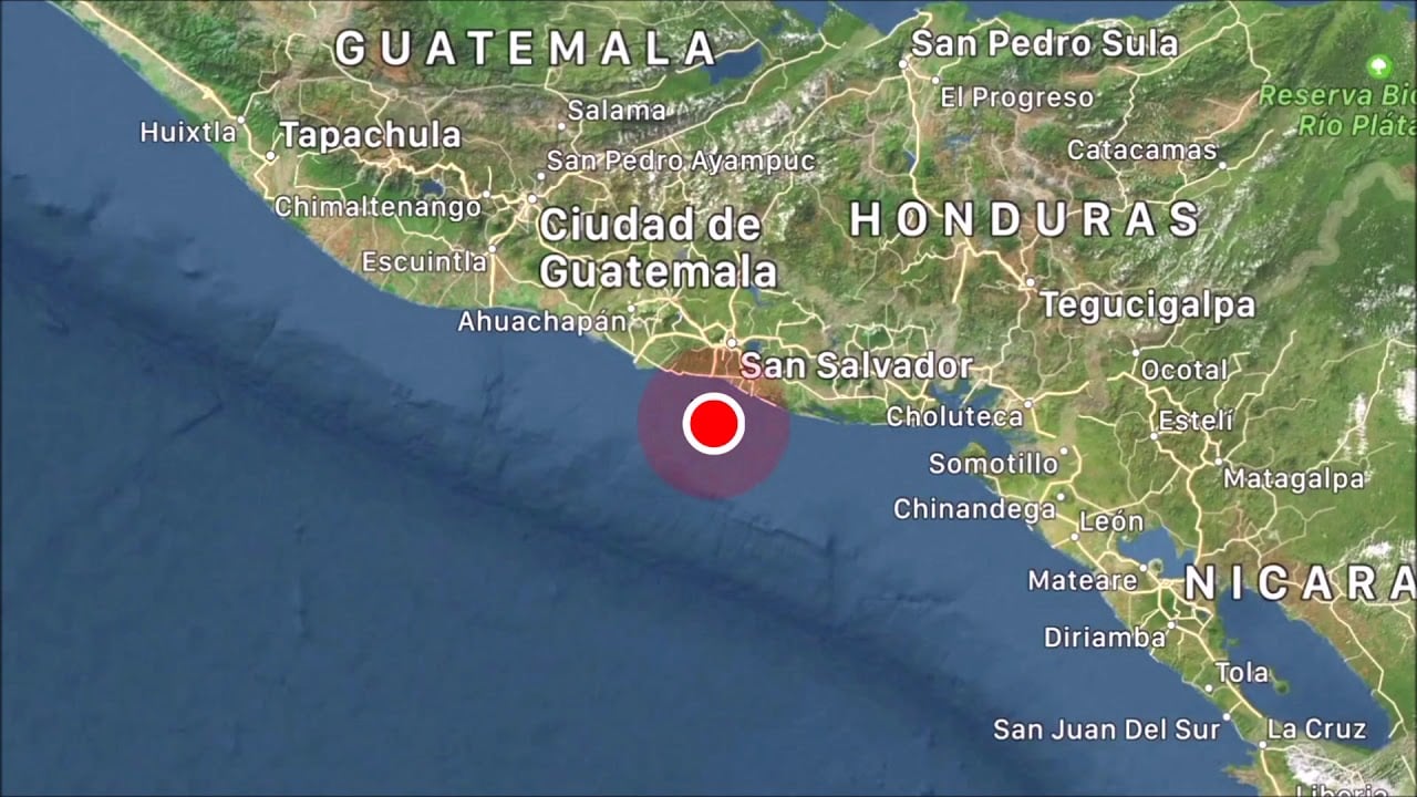 Alerta de tsunami en El Salvador tras sismo de magnitud de 6,8