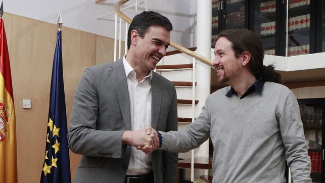 Sánchez planteó a Podemos un «Gobierno de cooperación»