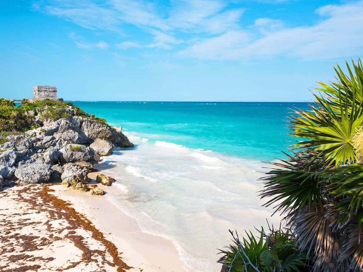 Tulum, ciudad maya a orillas del mar, enfrenta la invasión del sargazo