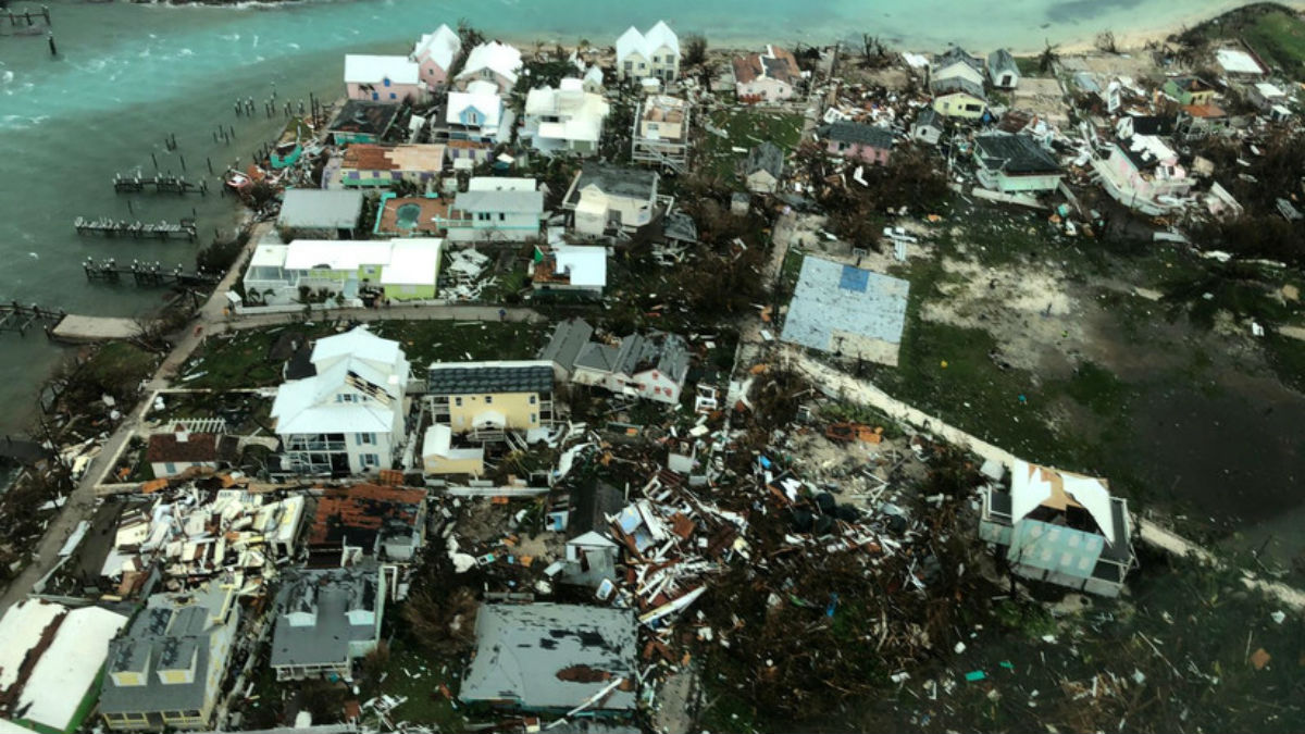 (Video) Imágenes aéreas de lo que quedó de Bahamas tras el devastador paso del huracán Dorian