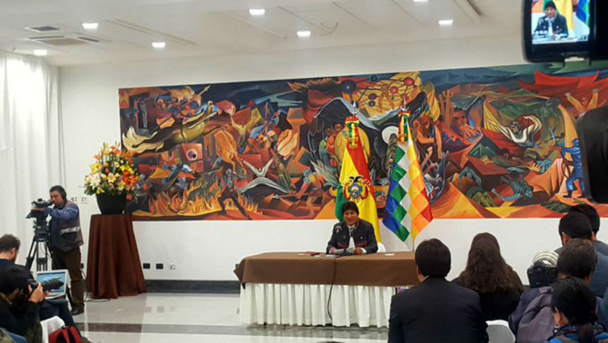 Evo Morales: «Si el cómputo oficial dice que vamos a la segunda vuelta, vamos a respetar»