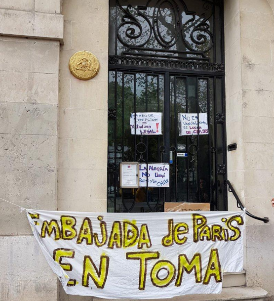 La protesta de los chilenos llega a Francia