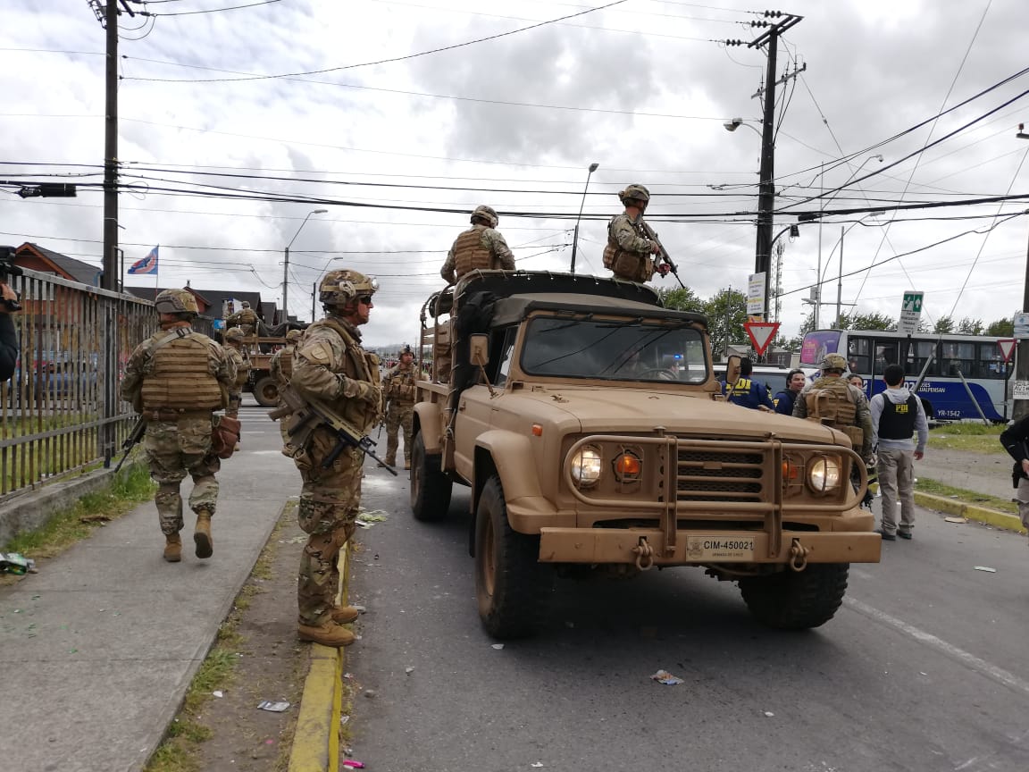 Hualpén: Informan de varios enfrentamientos entre militares y civiles