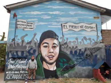 Curicó: Artista realizó un mural en memoria de José Miguel Uribe Antipani