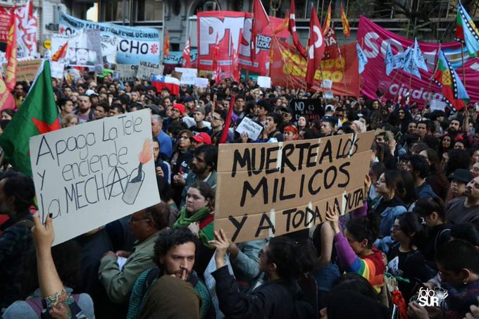Manifestación en consulado de Chile en Buenos Aires termina con detenidos y enfrentamientos