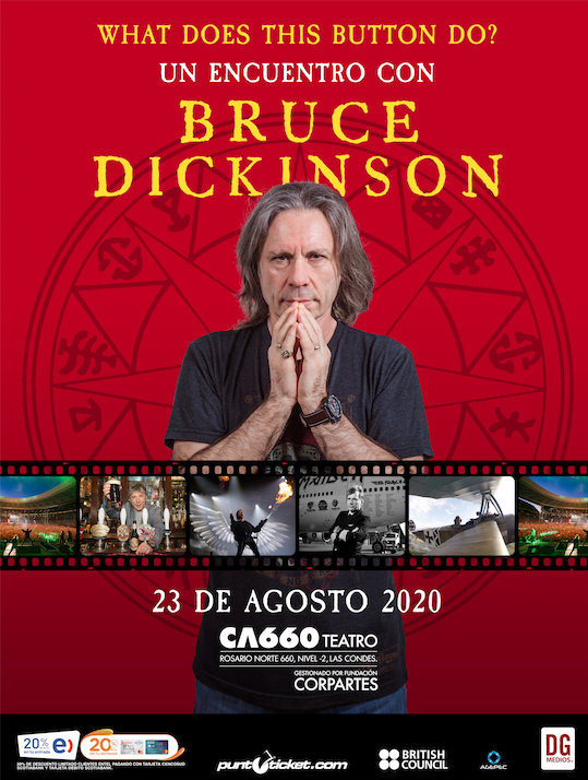Bruce Dickinson, la voz de Iron Maiden, ofrecerá show conversatorio en Chile