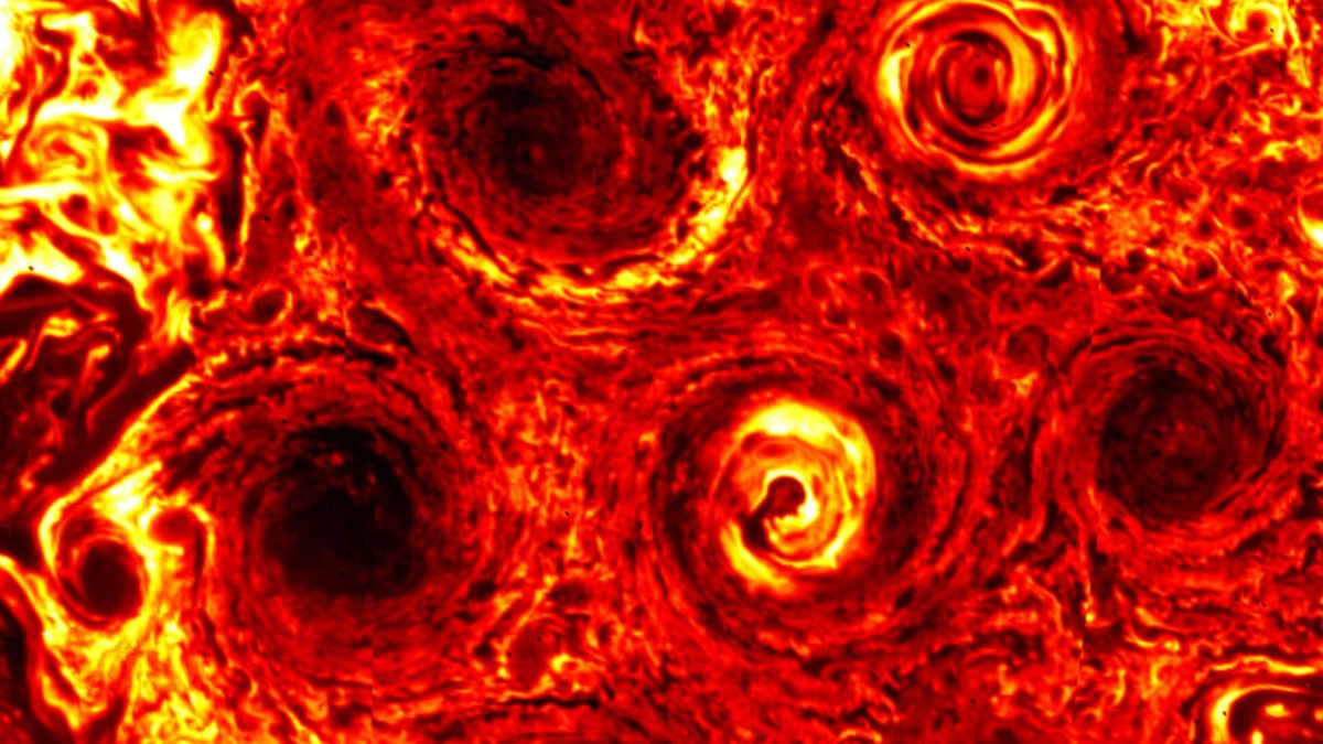 (Fotos) ¡Fenómeno inédito! Ciclones en forma de hexágono en Júpiter