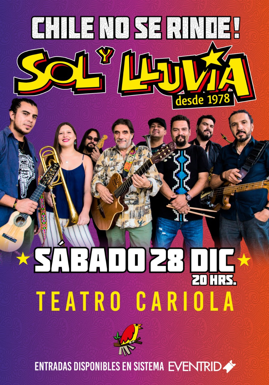 Sol y Lluvia realizará concierto de fin de año en Teatro Cariola