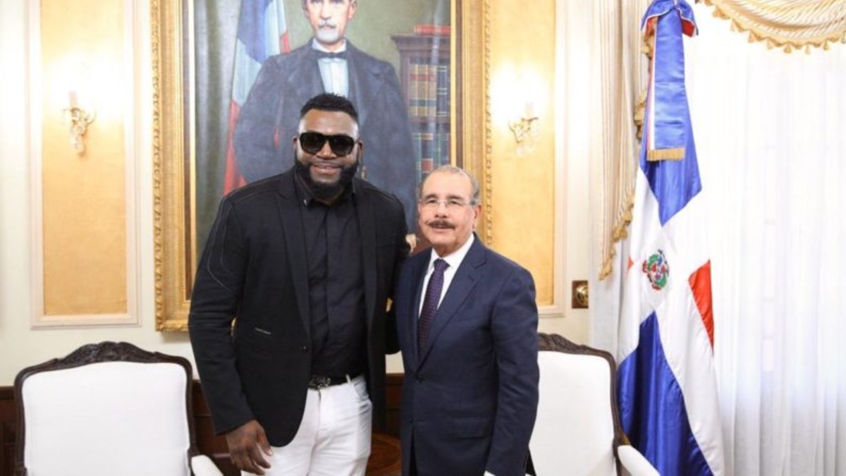 Exbeisbolista David Ortíz y presidente dominicano tienen encuentro en el Palacio de Gobierno