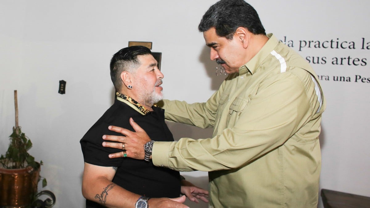 (Video) Maduro y Maradona se reúnen en Caracas