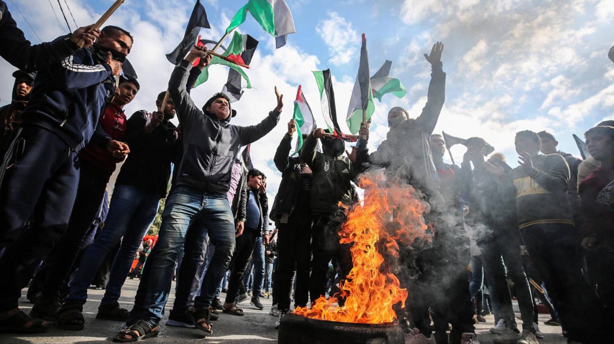 Palestinos salen a las calles contra el «acuerdo del siglo»