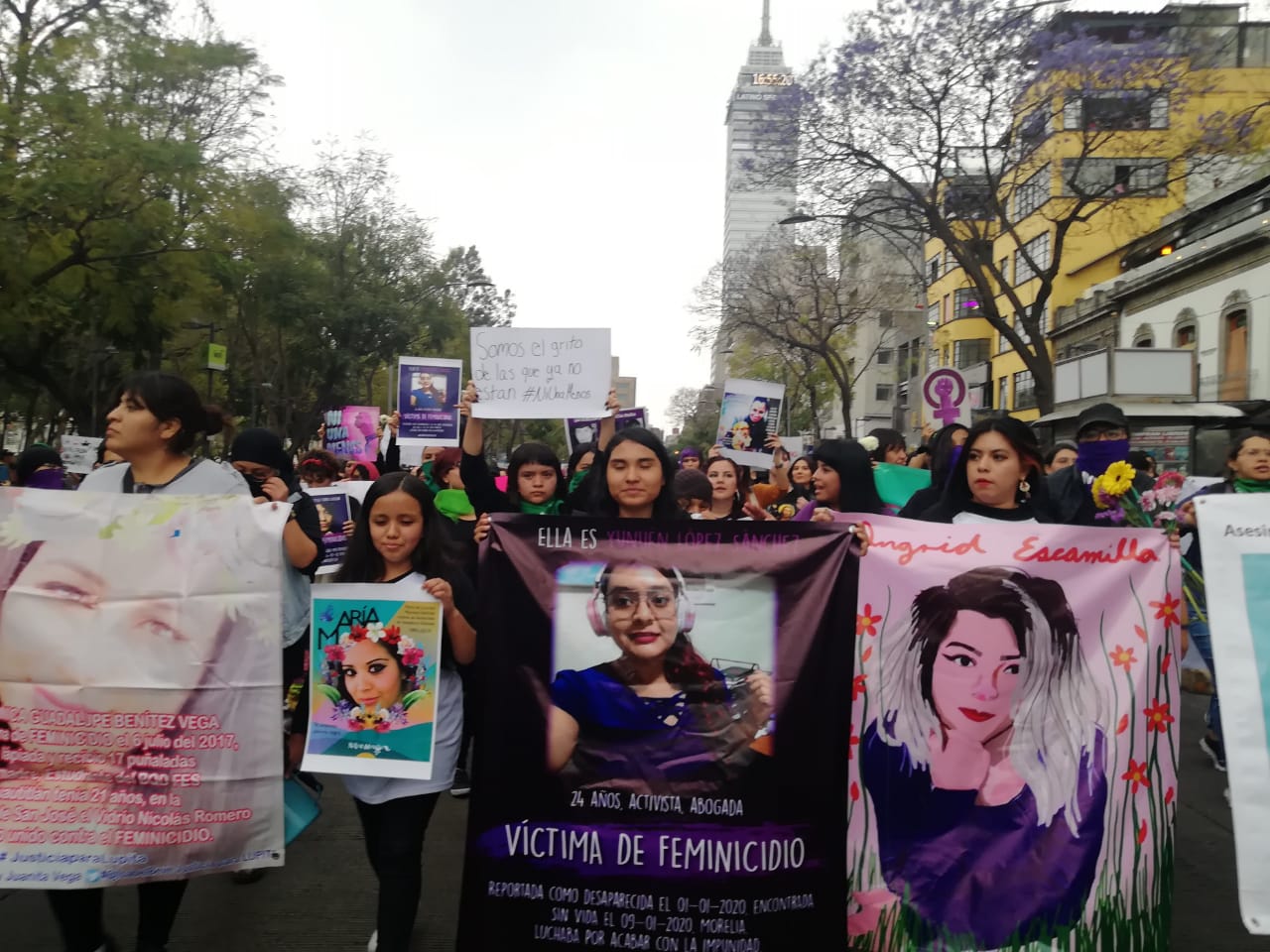 Mujeres marcharon en México para exigir justicia ante feminicidios