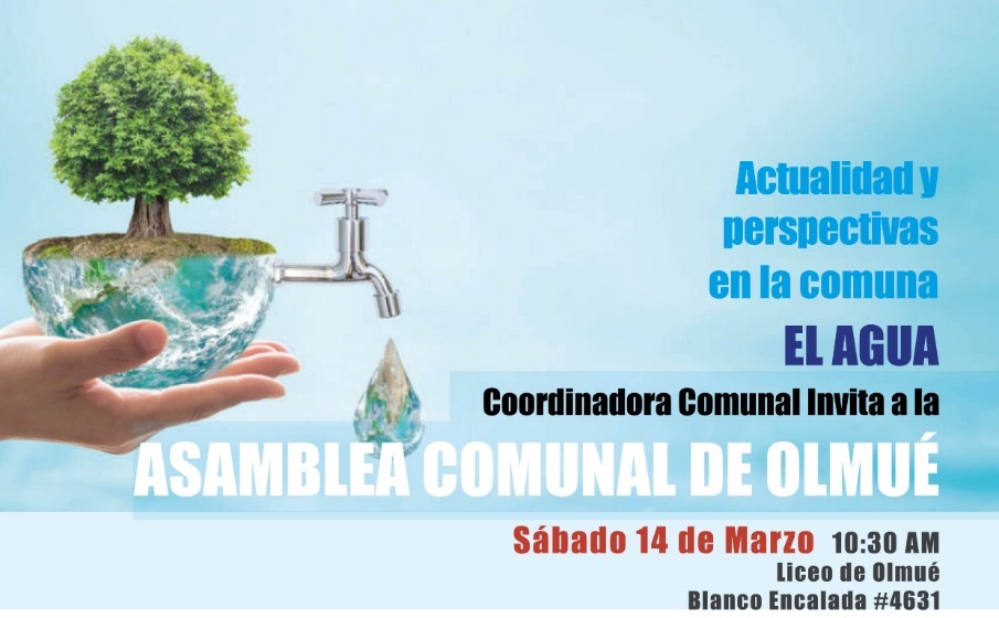 Coordinadora Comunal de Olmué invita a Asamblea del Agua