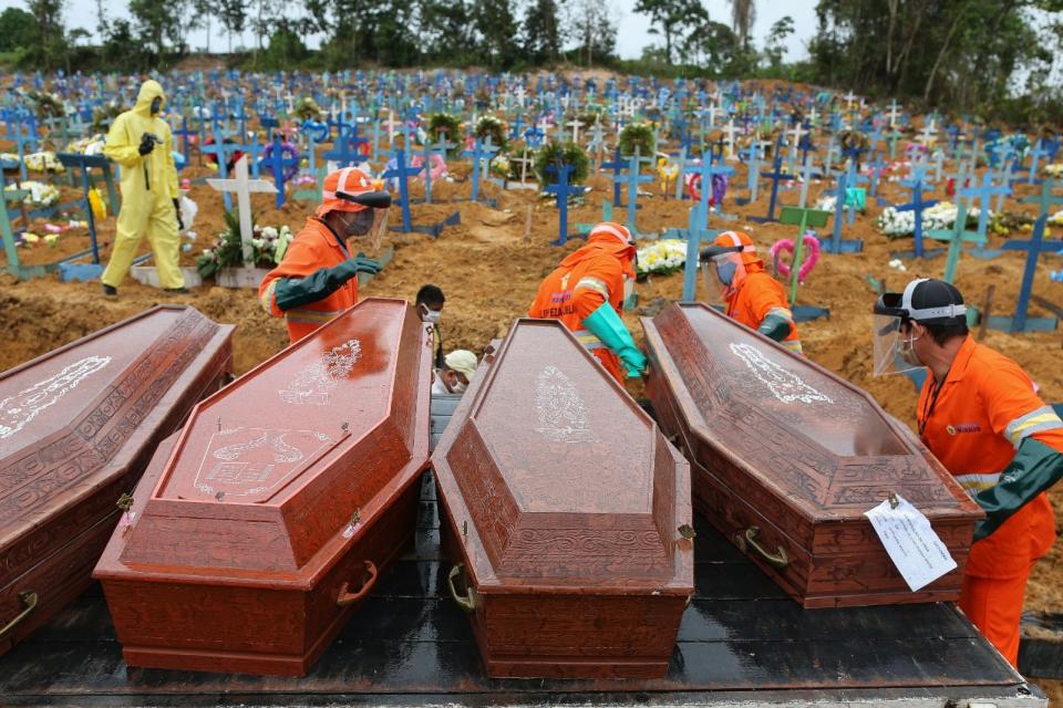 ¿Para ocultar el verdadero costo de la pandemia? Brasil elimina el número de muertos por Covid-19