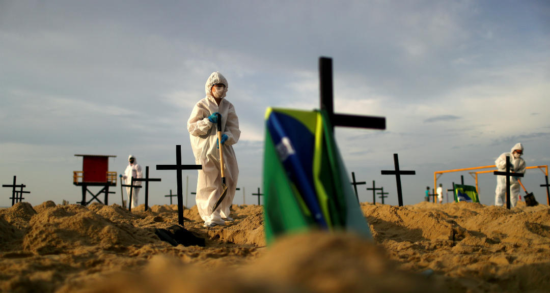 Brasil se convierte en el segundo país con más muertos por coronavirus