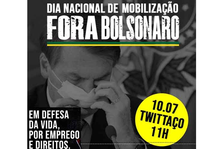 Día Nacional de Movilización “Fora Bolsonaro” se escucha este viernes en ciudades brasileñas