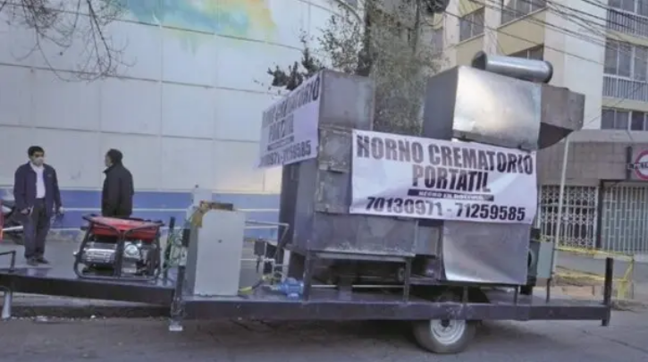 Ante el colapso de las funerarias: ofrecen «hornos crematorios móviles» en Bolivia