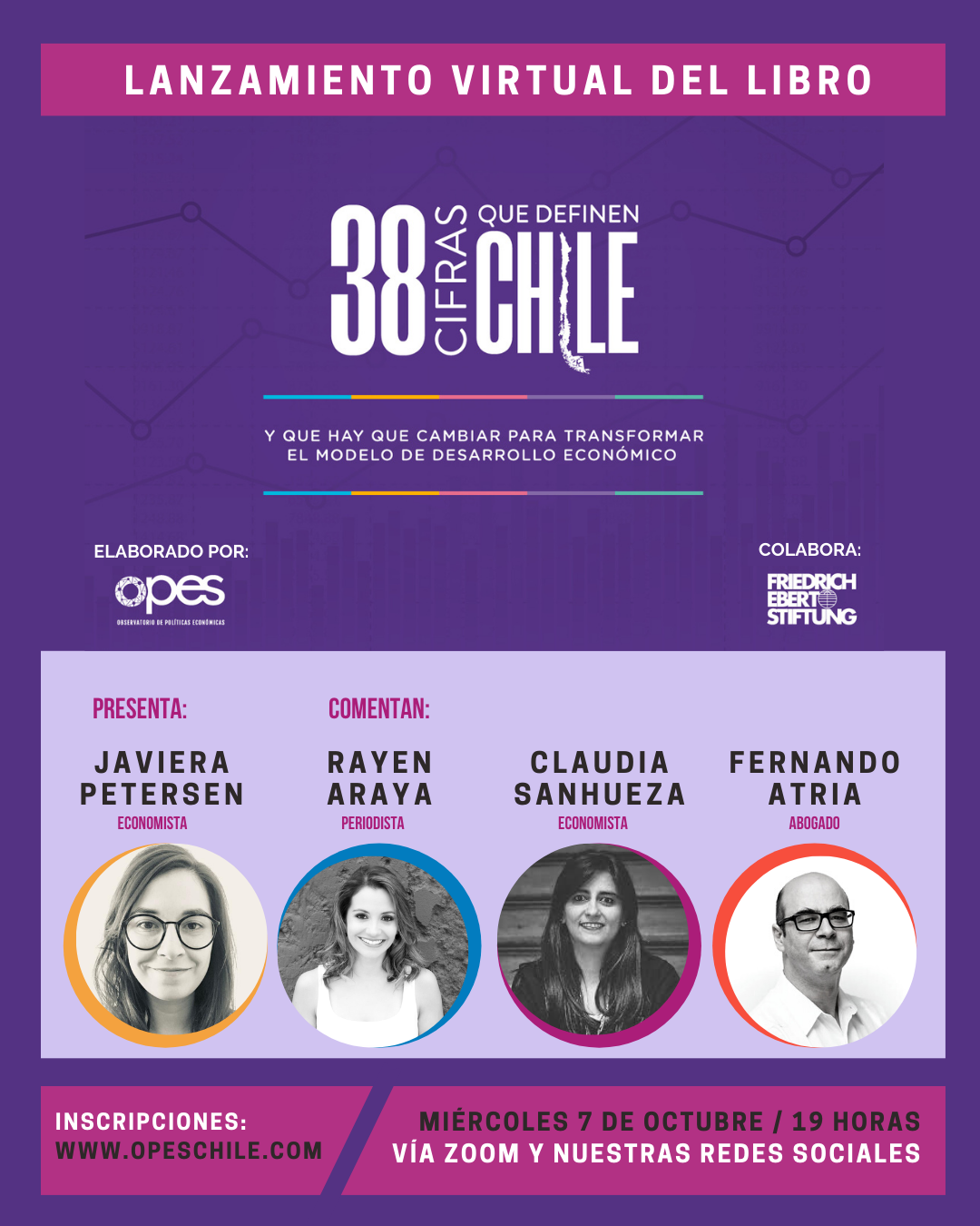 Presentación del libro “38 cifras que definen Chile”, del Observatorio de Políticas Económicas, OPES.