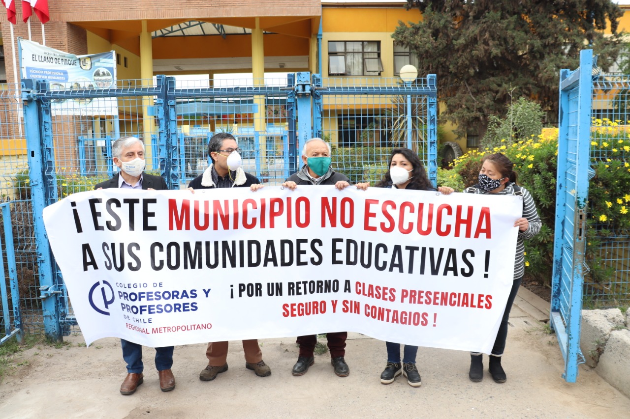 Pirque se rebela: No llegan estudiantes a clases presenciales forzadas desde la alcaldía y el Mineduc