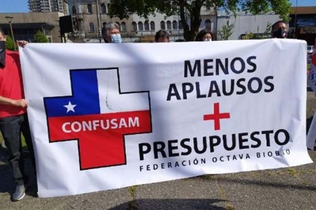 Trabajadores de la salud se mantienen en la calle en reclamo por un  aumento justo del presupuesto para el 2021