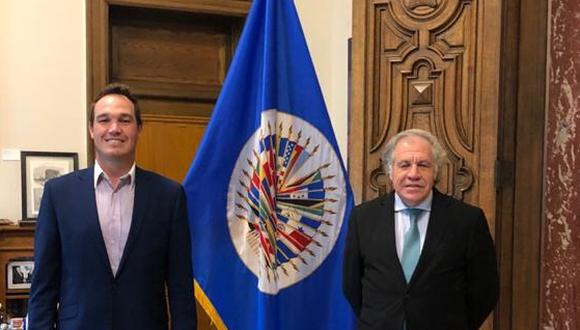 George Forsyth el candidato peruano venezolano pro-trump se reunió con Almagro para «asegurar elecciones libres»