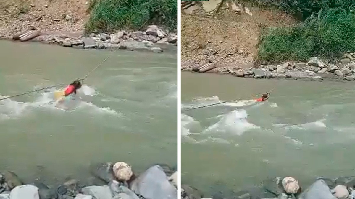 Video viral de niña indígena cruzando un río a contra corriente devela el abandono de los pueblos originarios en Colombia