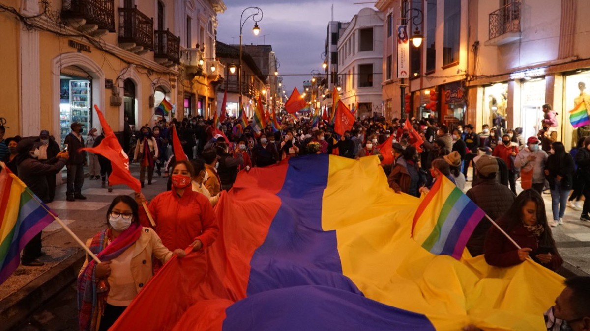 Marcha indígena llega a Quito para denunciar un presunto fraude electoral