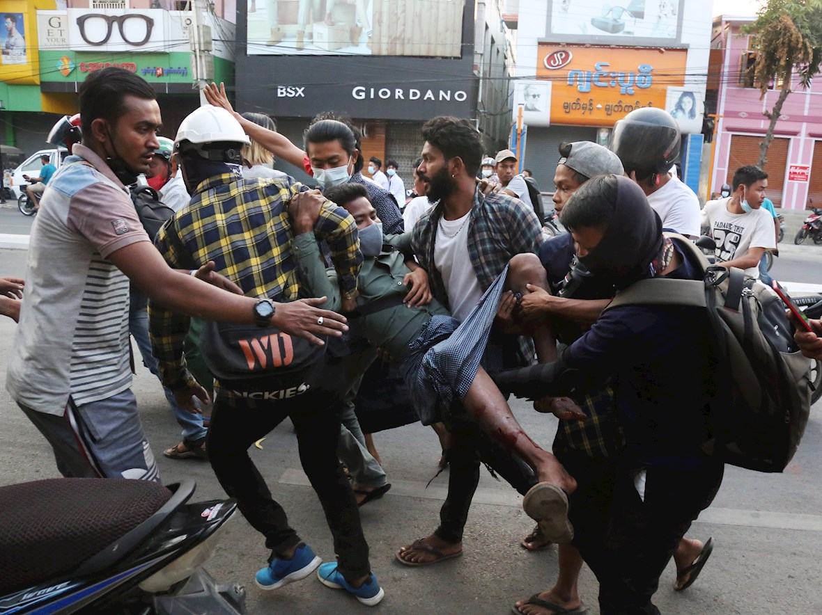 Represión militar en Myanmar suma otros seis muertos