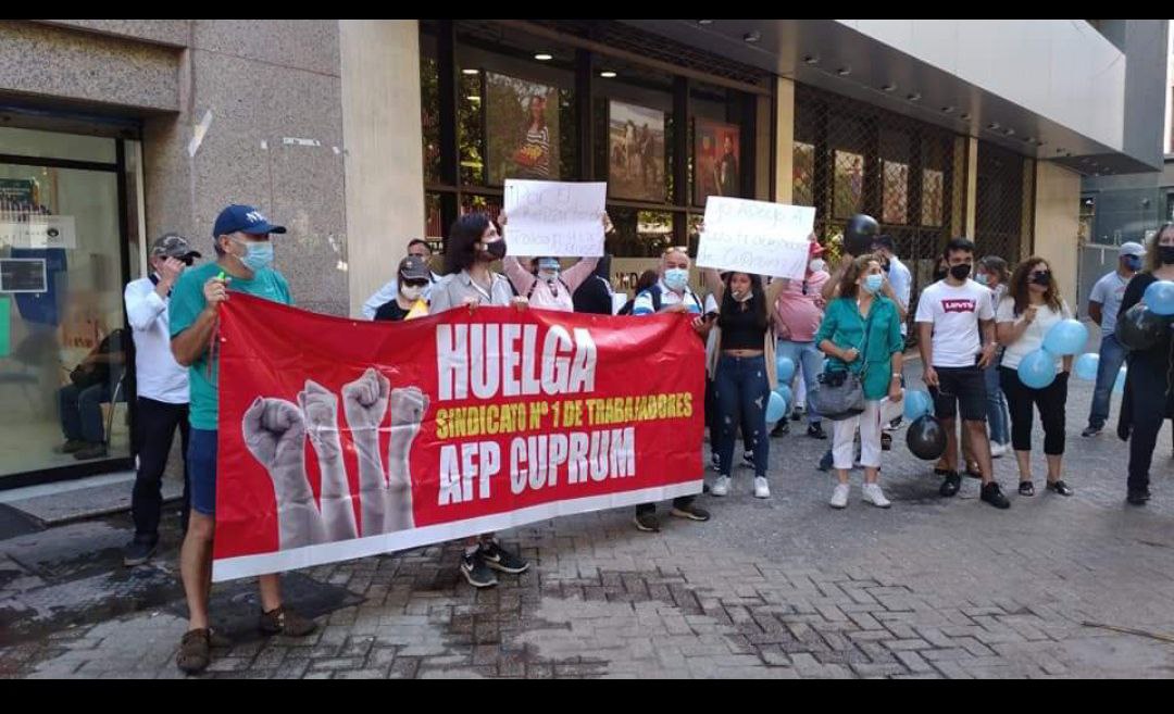 Histórica huelga en AFP Cuprum