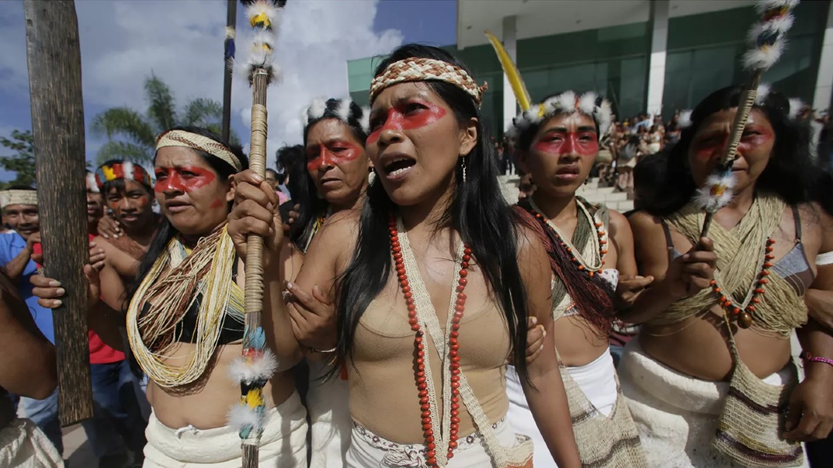Mujeres indígenas se movilizaron en Ecuador este 8 de marzo