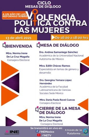 INE expone ejes temáticos sobre Violencia Política contra las Mujeres