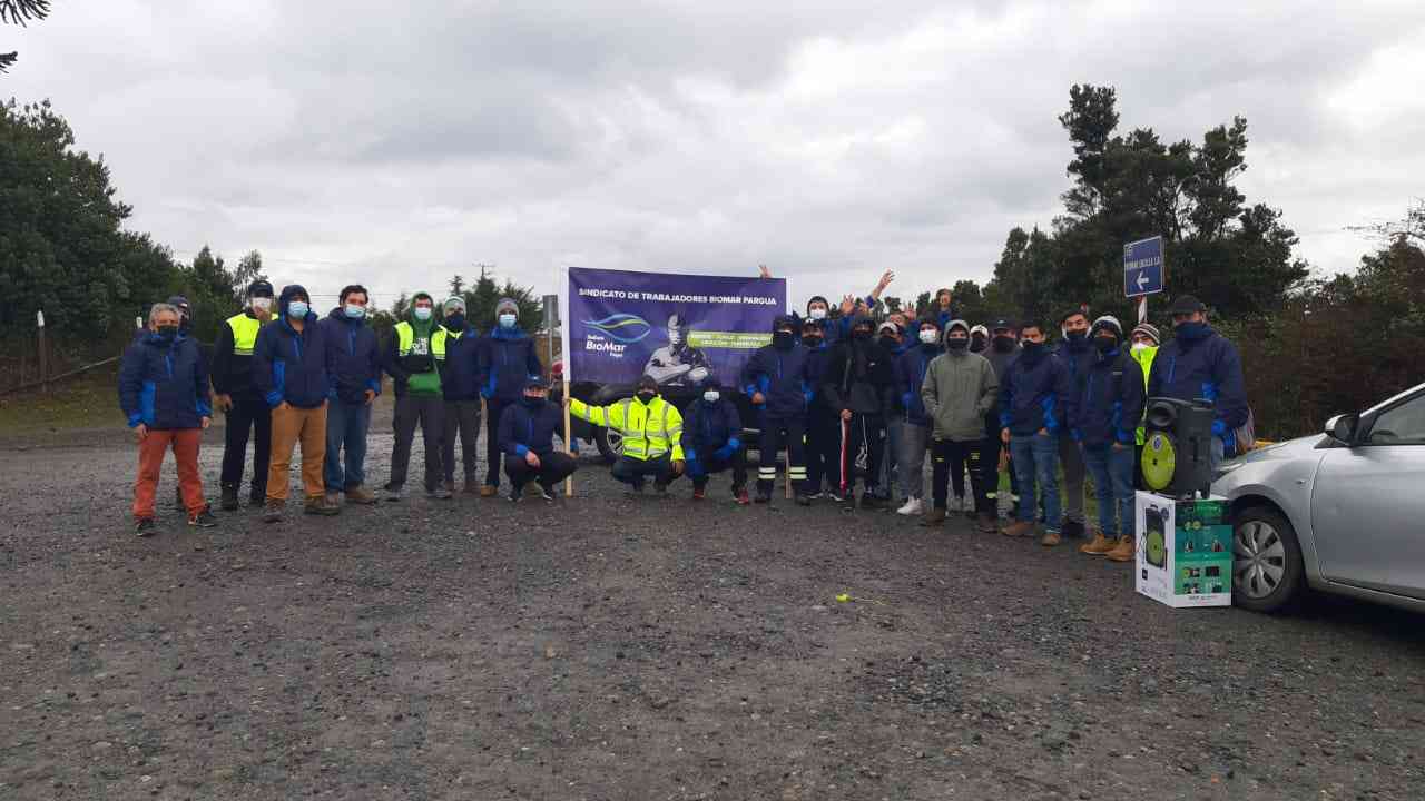 Sindicato de salmonera BioMar en Calbuco cumplió 12 días en huelga: Empresa ofrece reajuste de 20 mil pesos por 3 años