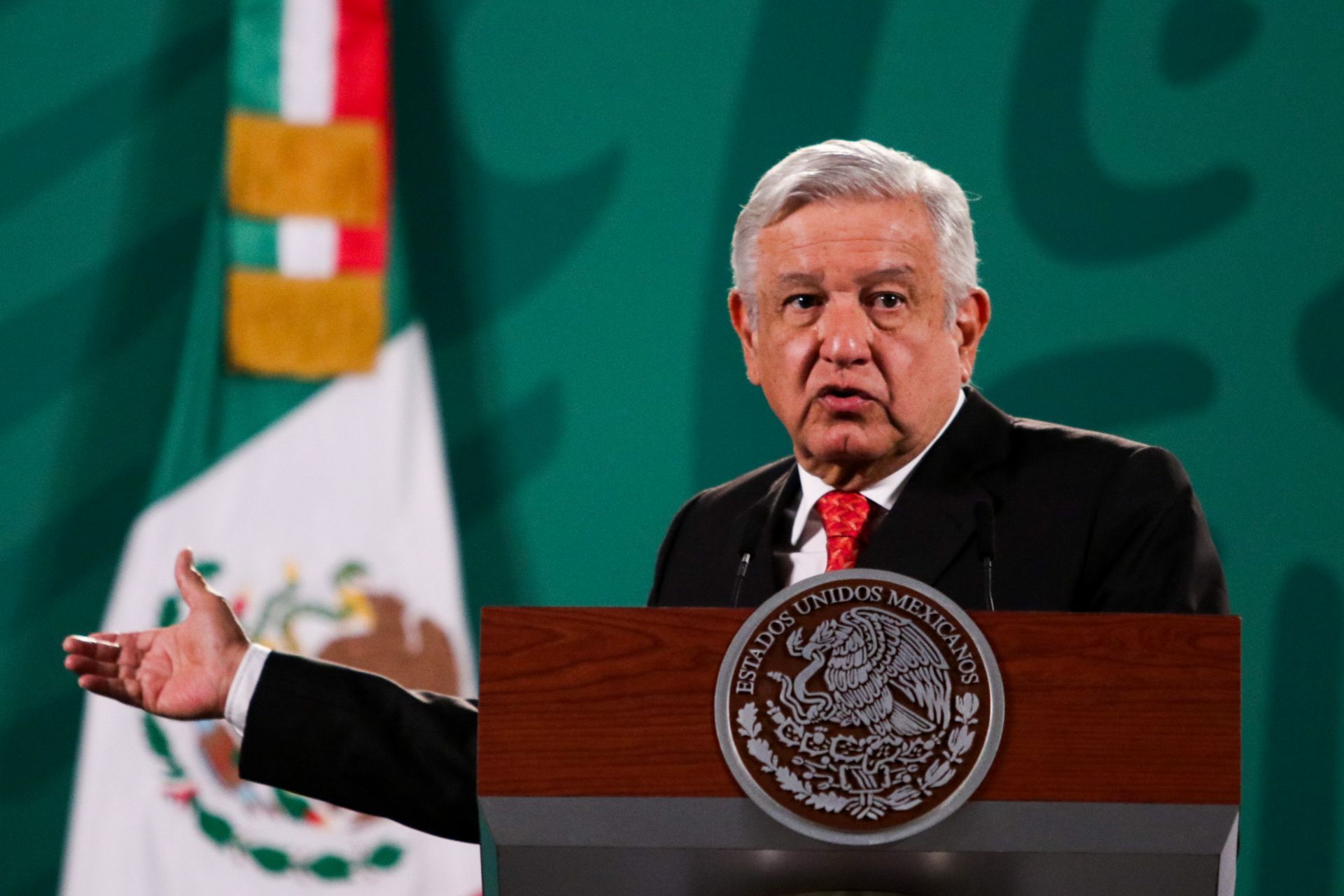 El presidente Andrés Manuel López Obrador en conferencia mañanera
