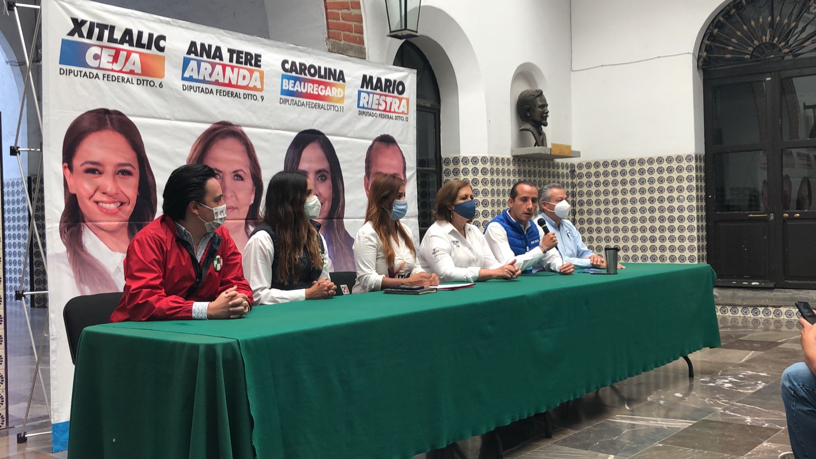 Candidatos de la alianza Va por Puebla