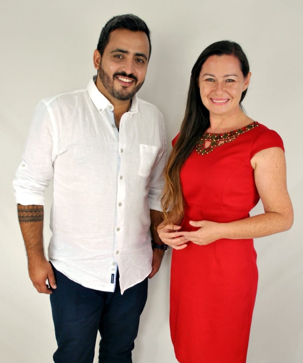 Christopher White y María José Becerra