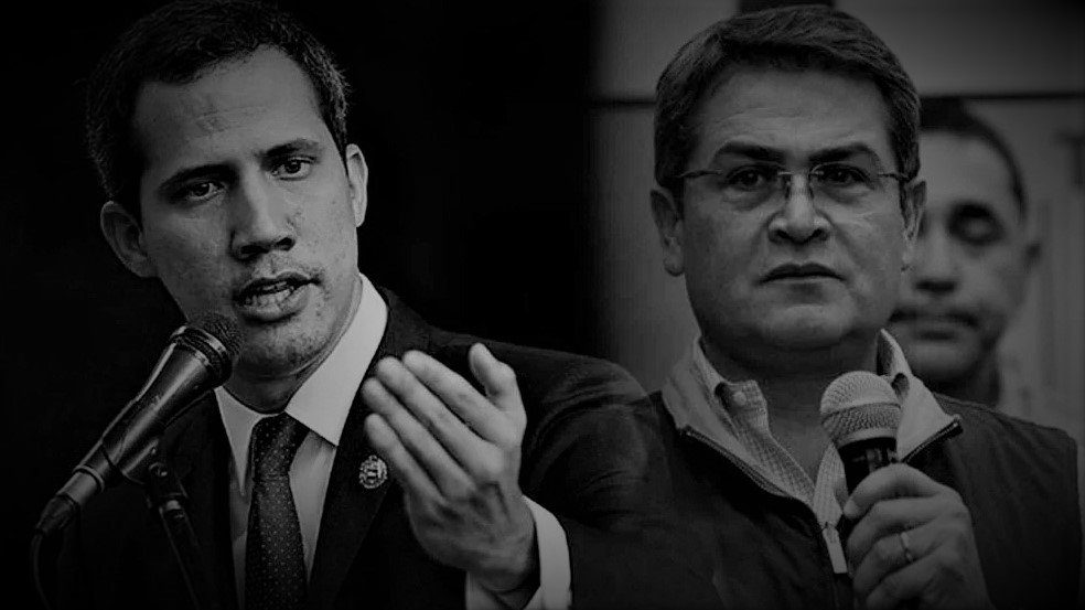 Does Guaidó have ties to Juan Orlando Hernández and the Colombian cocaine in Honduras?