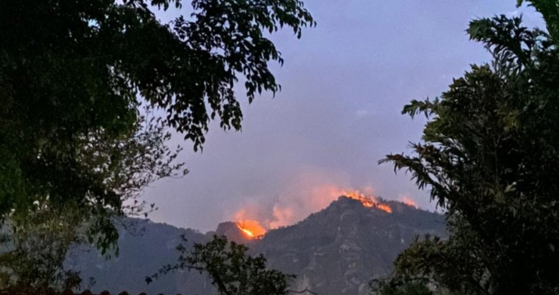 Incendio en Tepoztlán consume 50 hectáreas y deja heridos a 14 brigadistas
