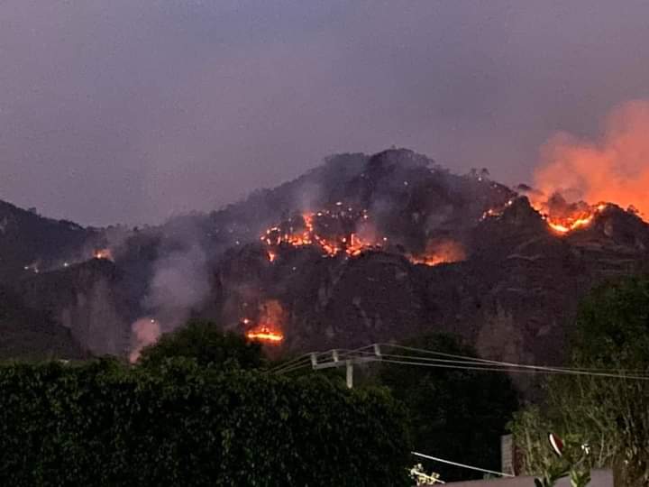 Incendio en Tepoztlán consume más de 234 hectáreas, reportan