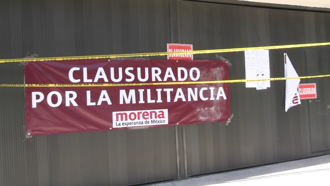 Toma de instalaciones de las oficinas de Morena en Puebla