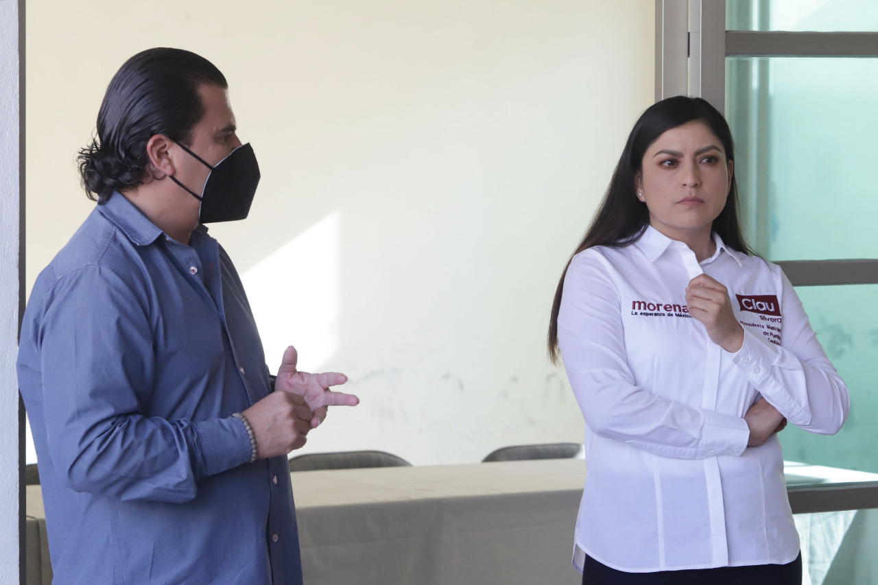 La candidata a la alcaldía de Puebla, Claudia Rivera Vivanco
